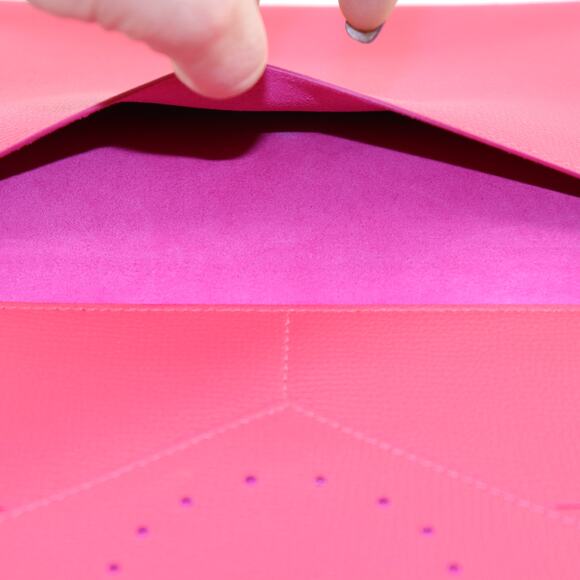 Salvatore Ferragamo Pink Leather Tablet Case Sleeve Fits Kindle or iPad Mini - Picture 5 of 5